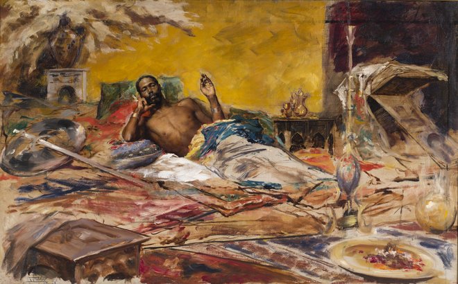 Descanso del guerrero (1878) de Antoni Fabrés